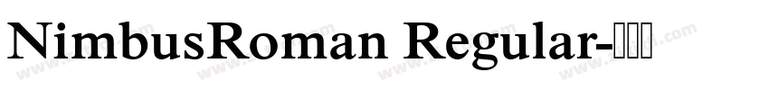 NimbusRoman Regular字体转换